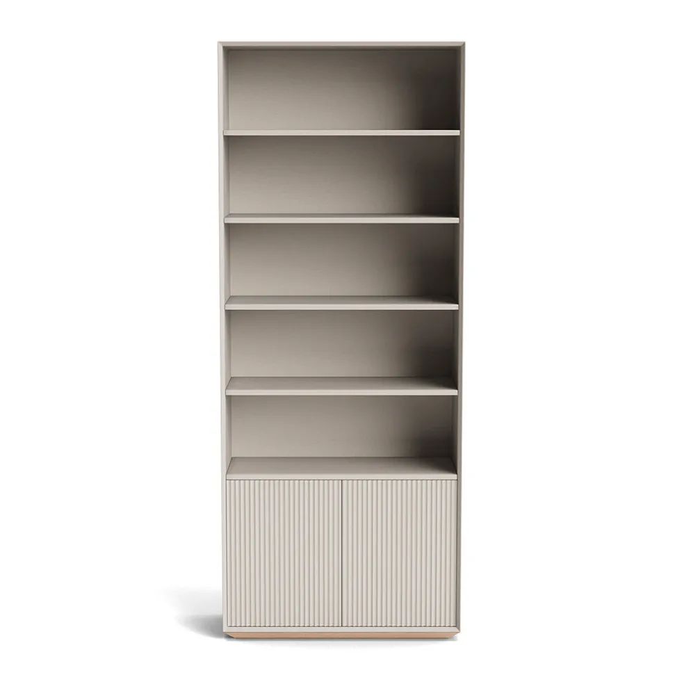 Outlet Pillar Shelving Cupboard Unit Stone 245cm In Stock | Bedroom Furniture