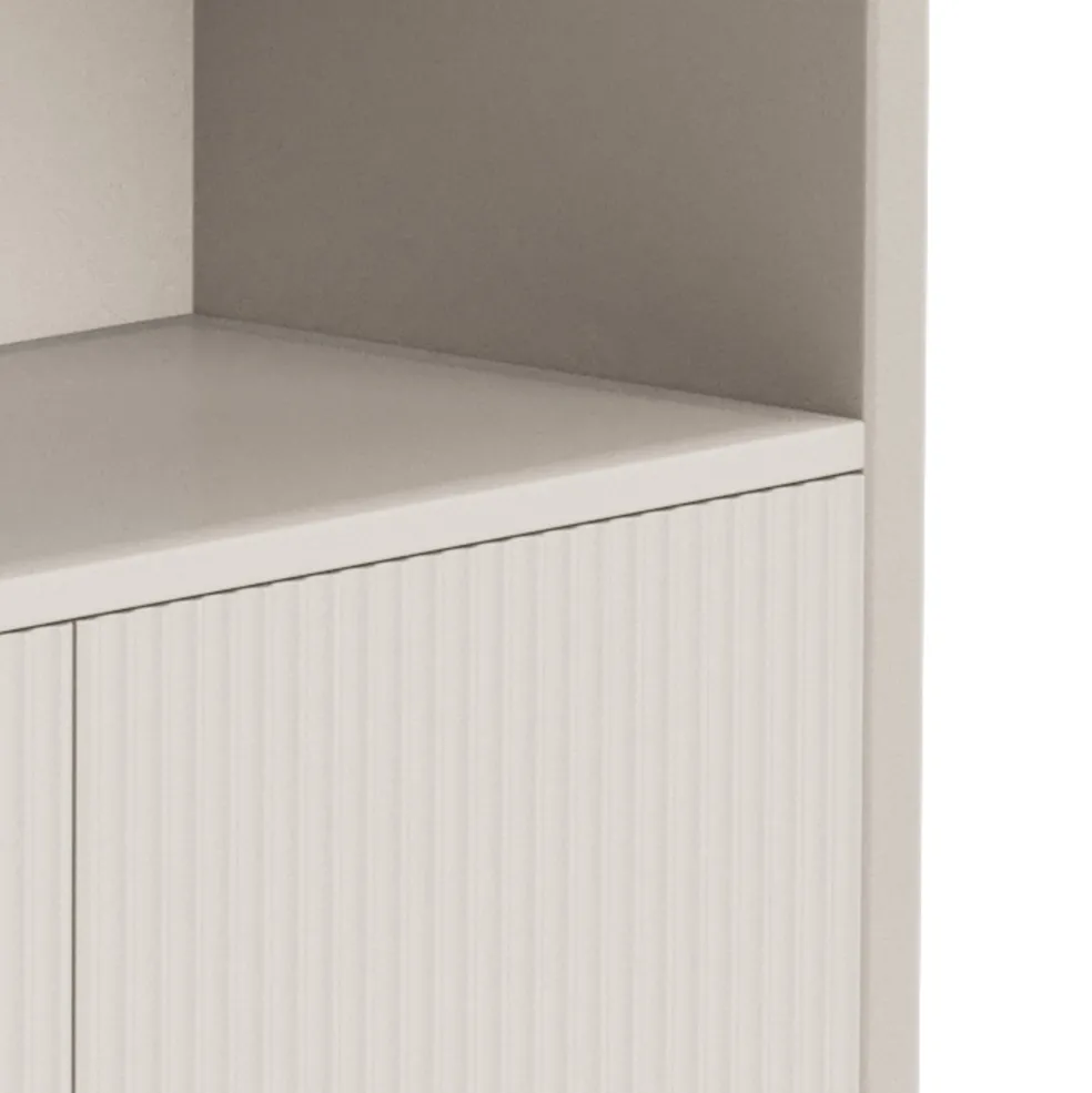 Outlet Pillar Shelving Cupboard Unit Stone 210cm Bedroom Furniture | Storage