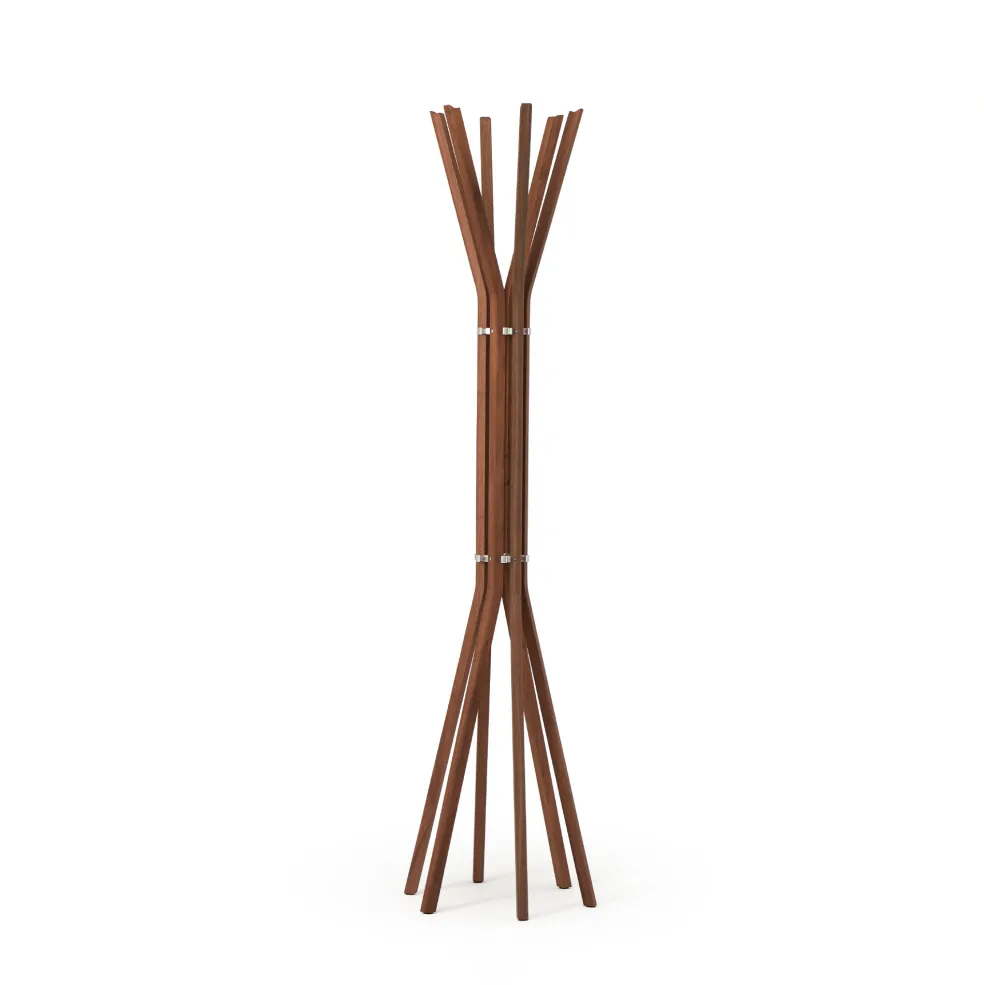 Cheap Pirouette Coat Stand Walnut Utility | In Stock