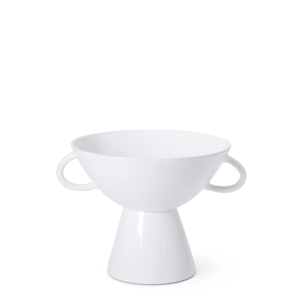 Best Sale Puglia White Footed Bowl Large Bowls & Plates | Gifts For Home