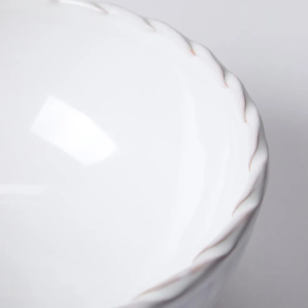 Fashion Rope Edge White Cereal Bowl 17cm Bowls & Plates | Get It In Time For Christmas