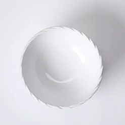 Fashion Rope Edge White Cereal Bowl 17cm Bowls & Plates | Get It In Time For Christmas