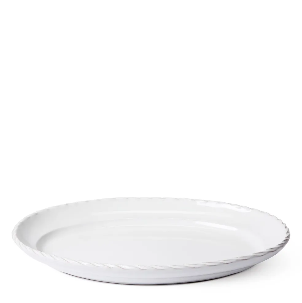 Store Rope Edge White Serving Platter 41cm Serving Boards & Platters | Table Settings
