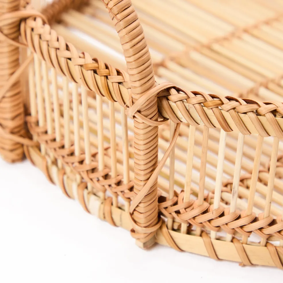 Online Set of 2 Rattan Trays Utility | Trays