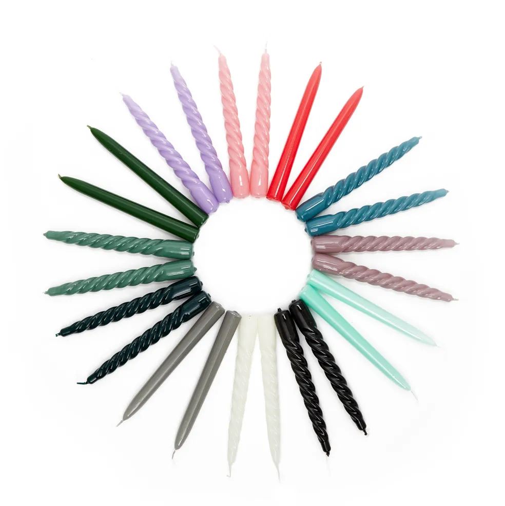 Best Set of 6 Twist & Straight Candles Pop 20cm Candles, Holders & Diffusers | Gifts Under £50