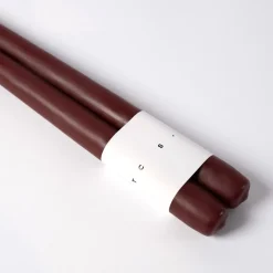 Fashion Taper Candle Pair Burgundy 30cm Candles, Holders & Diffusers