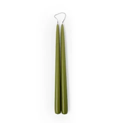Sale Taper Candle Pair Olive 30cm Candles, Holders & Diffusers