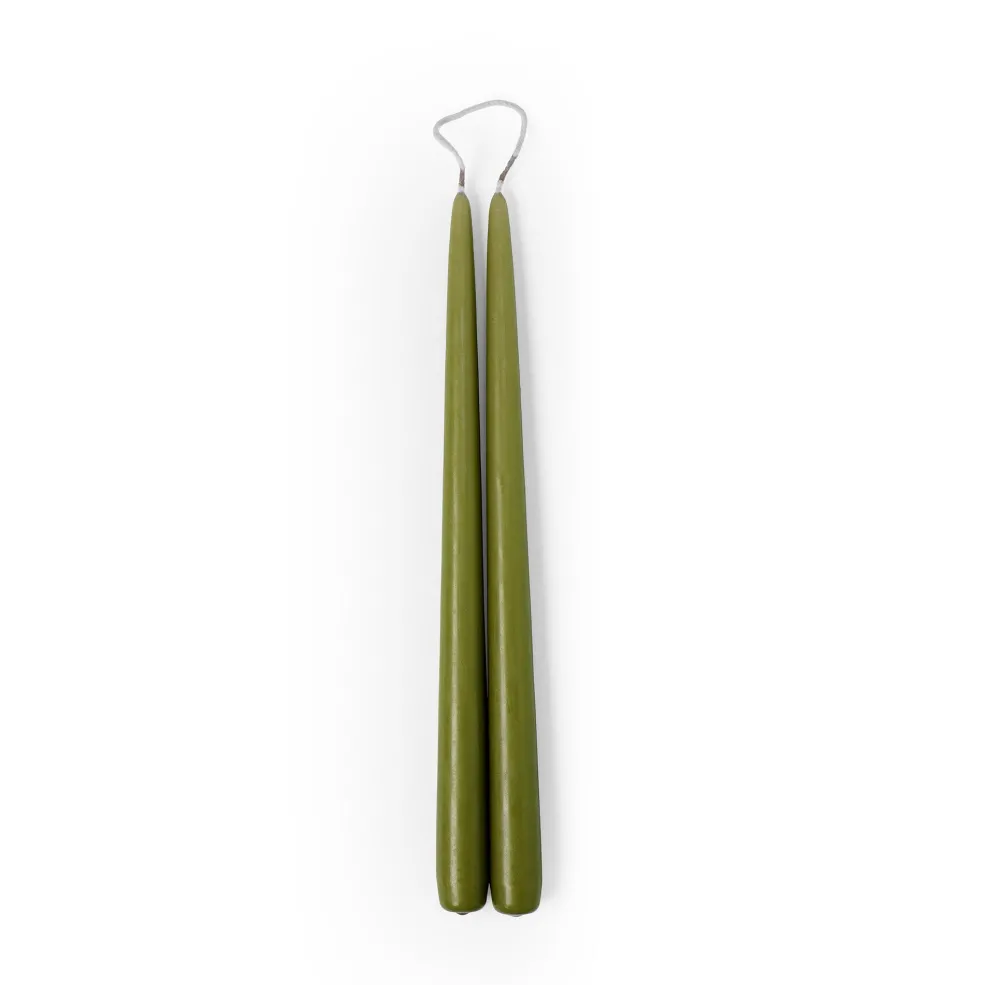 Sale Taper Candle Pair Olive 30cm Candles, Holders & Diffusers