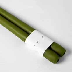 Sale Taper Candle Pair Olive 30cm Candles, Holders & Diffusers