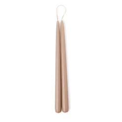 New Taper Candle Pair Taupe 30cm Candles, Holders & Diffusers