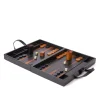 Online Tavla Leather Backgammon Set Black Games & Entertaining | Luxury Gifts