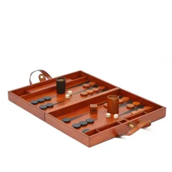 Hot Tavla Natural Leather Backgammon Set Luxury Gifts | Games & Entertaining