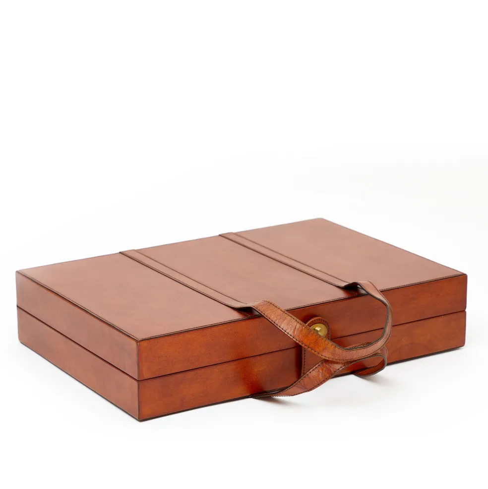 Hot Tavla Natural Leather Backgammon Set Luxury Gifts | Games & Entertaining