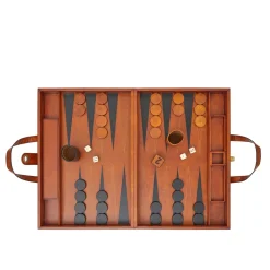 Hot Tavla Natural Leather Backgammon Set Luxury Gifts | Games & Entertaining
