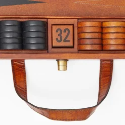 Hot Tavla Natural Leather Backgammon Set Luxury Gifts | Games & Entertaining