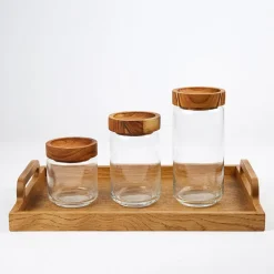 Online Teak Stacking Storage Jar 500ml Utility | Storage Baskets, Containers & Jars