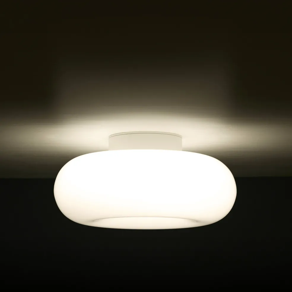 Flash Sale Torus Dimmable Medium Flush Ceiling & Wall Light Opal Lighting | Get It In Time For Christmas
