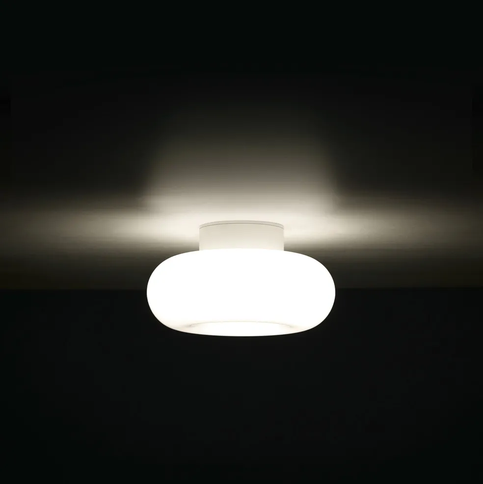 Cheap Torus Dimmable Small Flush Ceiling & Wall Light Opal Lighting | Get It In Time For Christmas