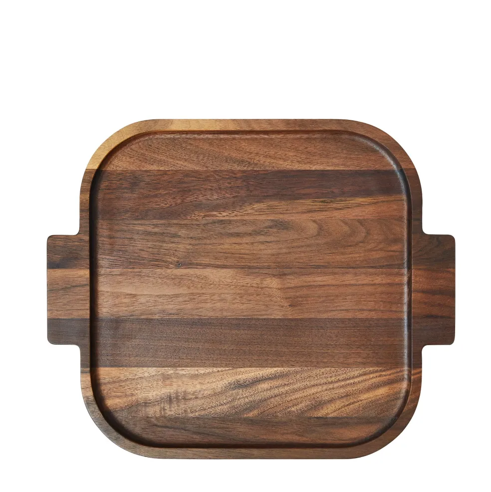 Hot Walnut Square Tray 37 x 31cm Trays | Get It In Time For Christmas
