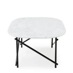 Online Workshop Coffee Table Carrara Marble Black Legs In Stock | Coffee & Side Tables