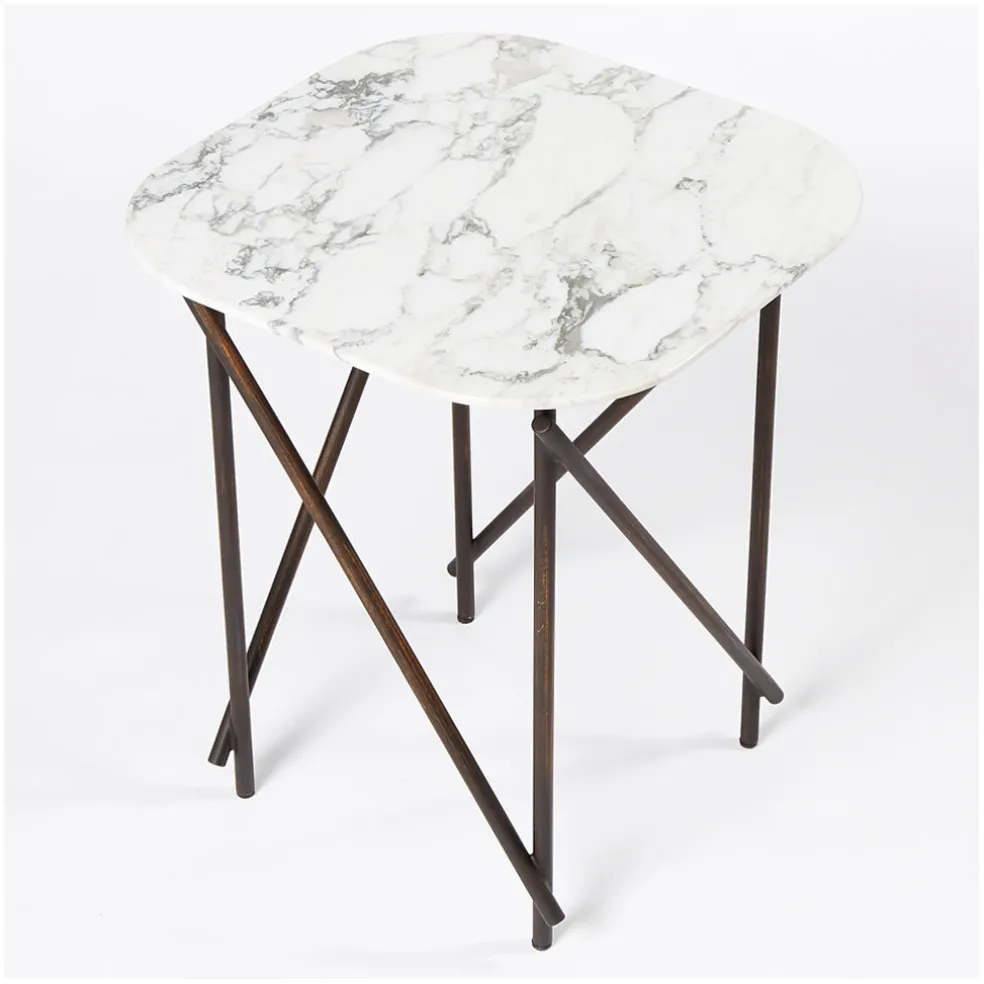 Cheap Workshop Lamp Table Marble & Bronze Coffee & Side Tables
