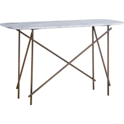 Fashion Workshop Low Console Table Marble & Bronze In Stock