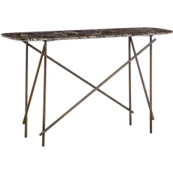 Fashion Workshop Low Console Table Marble & Bronze In Stock