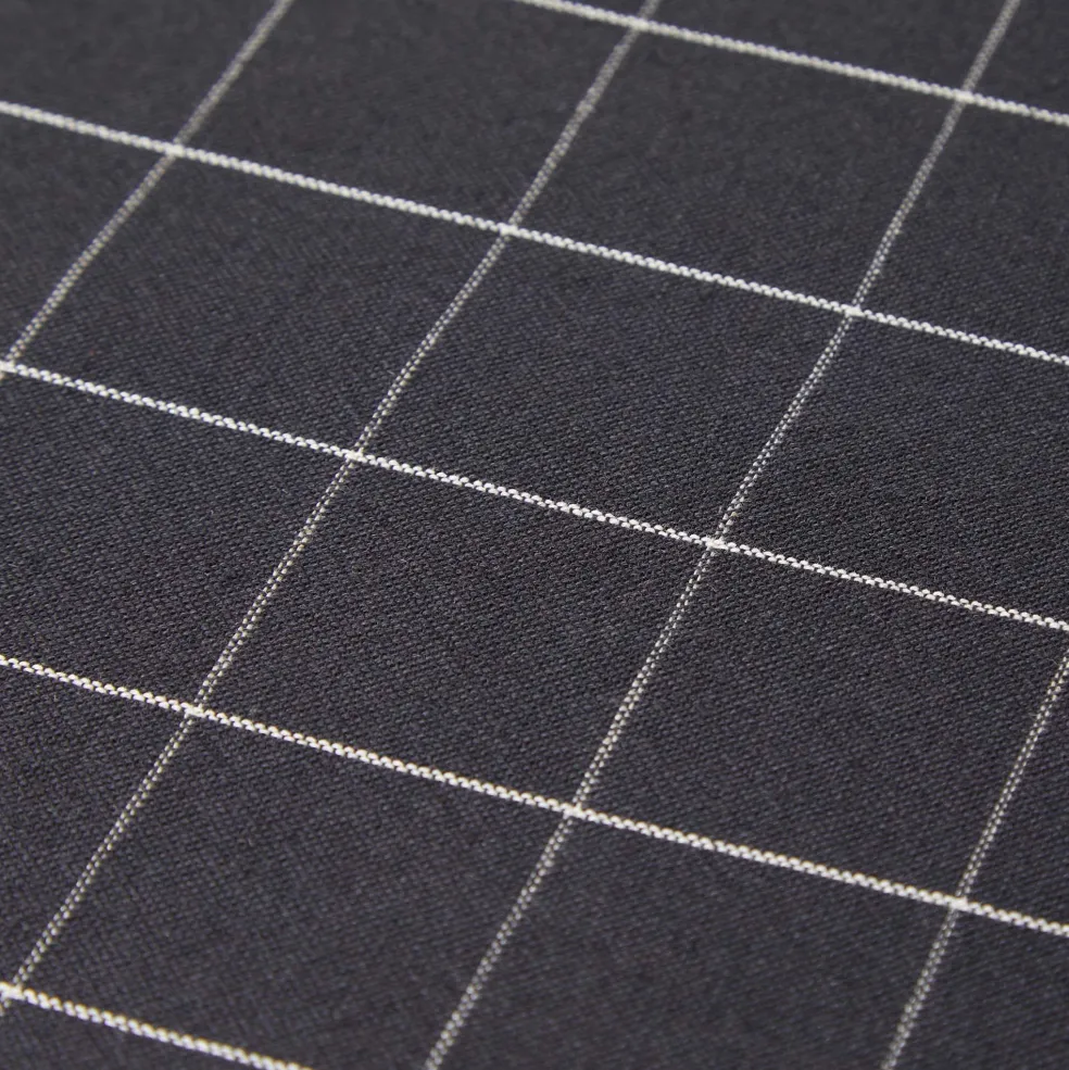 Store Woven Check Rectangular Placemat Black 40 x 30cm Placemats & Coasters | Table Settings
