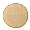 Best Woven Round Placemat Mustard & Natural 38cm Placemats & Coasters | Table Settings